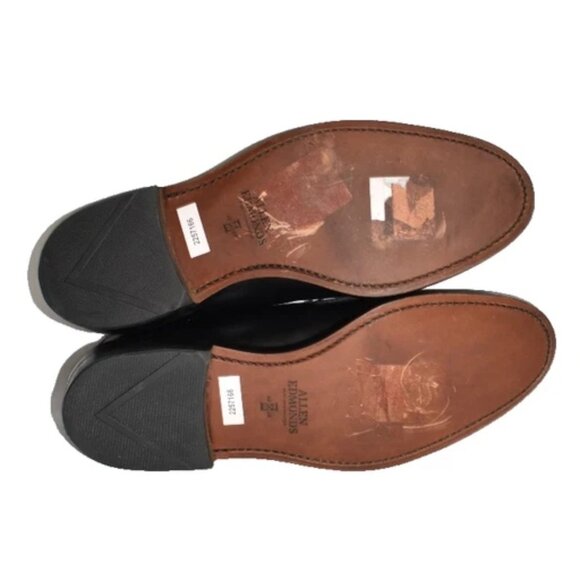New! Allen Edmonds Leeds Plain Toe Derby Black 9.5 D 9523 DD502